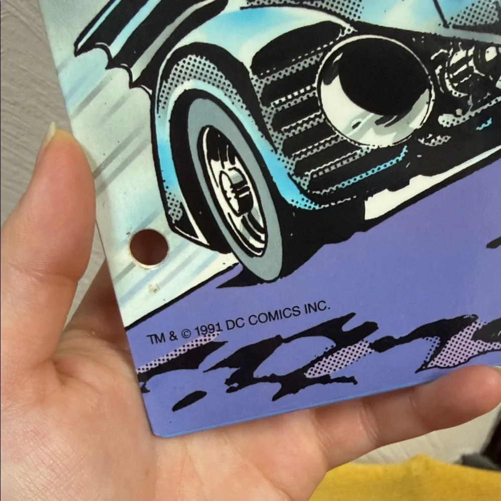 1991 Vintage Batman Returns office and school Folder with Batmobile